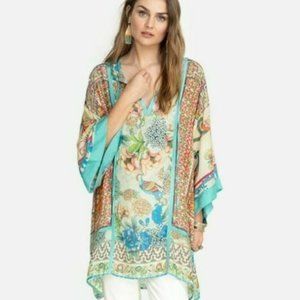 Johnny Was Sizes M & L Silk Bayhill Blue Tunic